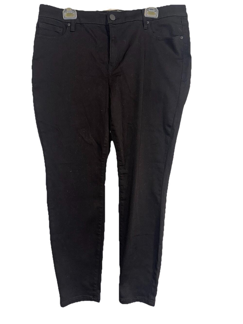 Lane Bryant Women's Black Skinny Jeans Size 18 Stretch Mid Rise Jeggings